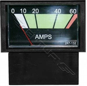 247-132-000 Ammeter Horizontal 0-60 Amp Range
