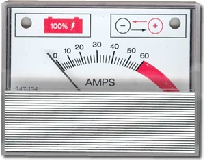 51-256 Goodall Ammeter Horizontal 0-60 Amp Range