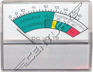 5399200015 Schumacher Volt Test Meter 8-16 Volt Range Percent Charged Low Med Hi Scale