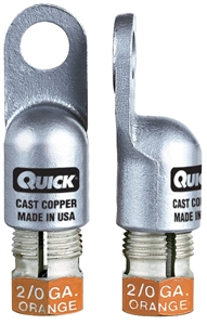 5830-001F 3/0 GA Heavy Wall Lug 3/8" Stud Quick® Compression Connector (Each)