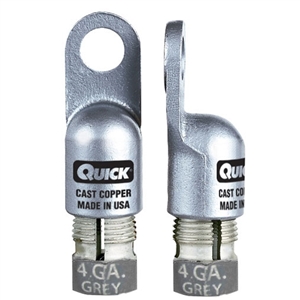 5804-050F QuickCable 4 GA Heavy Wall Lug 3/8" Stud Quick® Compression Connector (50 PCS)