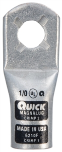 6210-050F QuickCable 1/0 GA 3/8" Stud Locking Anti-Rotating Stackable Magna Lug (50 PCS)