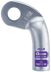6321-005F QuickCable 1/0 GA 3/8" Stud Left Elbow Magna Lug (5 Pack)