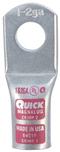 6401-005D QuickCable 2 & 1 GA 1/4" Stud Straight Magna Lug (5 Pack)