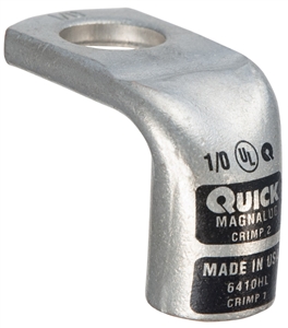 6410-005HL QuickCable 1/0 GA 1/2" Stud 90 Degree Magna Lug (5 Pack)