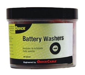 6622-012B QuickCable Black Top Post Battery Protective Washers (12 Pack 100 Count Jars)