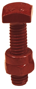 6698-010R QuickCable Red QuickCote Nut w/Bolt (10 Pack)