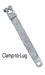 7101-001 QuickCable 2 GA 9" Strap,Clamp-To-Lug (Each)