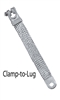 7103-025 QuickCable 2 GA 13" Clamp-To-Lug Strap (25 Pack)