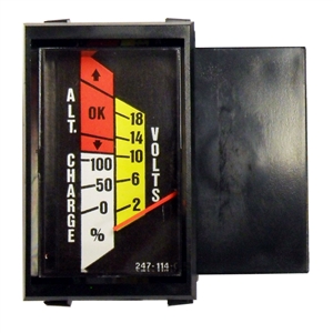 865-638-100 Voltmeter Testmeter Vertical 0-18 Volt Alt Charge Face