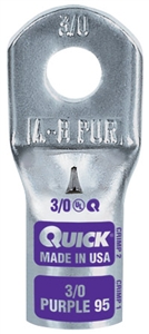 8804-005F QuickCable 4 GA 3/8" Stud Magna Lug w/Slight Hole (5 Pack)