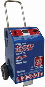 6019 Associated 40/20/10/200 Amp 6/12 Volt Automotive Battery Charger W/ Start