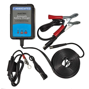 9003 Associated Automotive Battery Charger/Maintainer 6/12V .9 Amp Automatic AGM Or Lead Acid