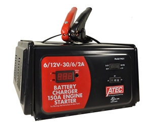 9431 Associated ATEC 6 / 12 Volt 30 / 2 Amp Automotive Battery Charger with 150 Amp Engine Start
