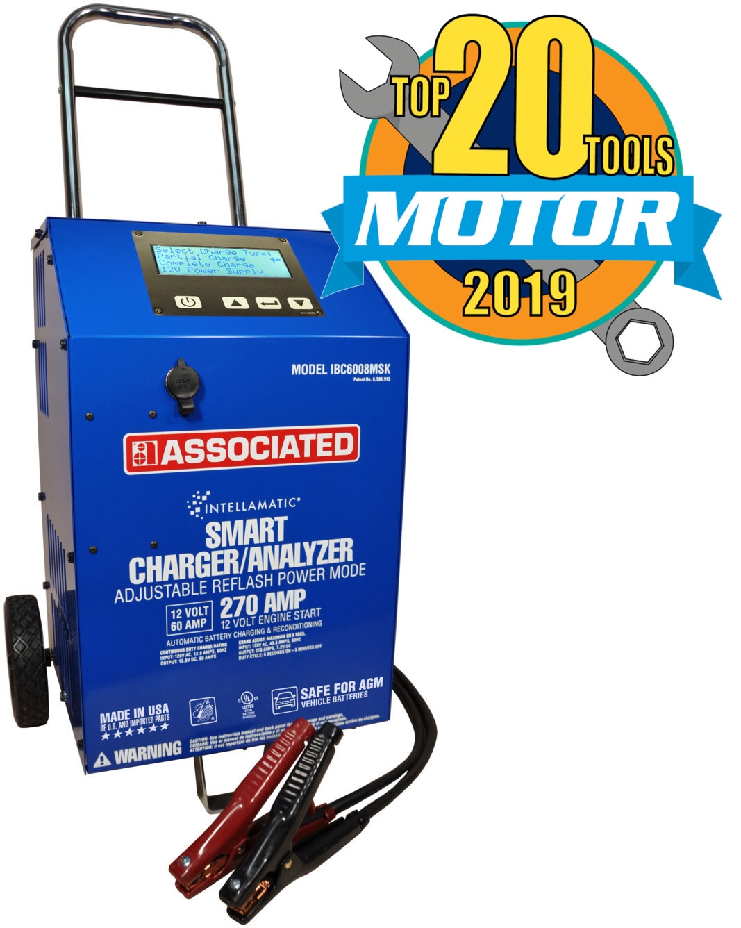 4745 CHARGE IT! 12/24 Volt Wheel Automotive Battery Charger; 40/20