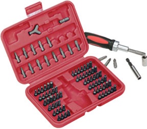 5464 ATD Tools 90 Pc. Security Bit Set With Ratchet