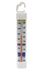 330-0-1 Cooper Refrigerator / Freezer Tube Type Thermometer NSF -40/120 °F/°C Hook