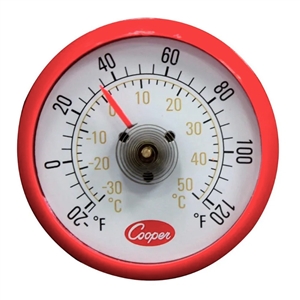 535-0-8 Cooper Cooler Thermometer With Magnet -20/120°F/°C