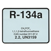 74-093 CPS R-134a Tank Label