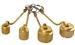 AVCVAC CPS Vacuum Pump Brass Caps With Chains 1/4'' 3/8'' 1/2'' Flare 1/2'' ACME