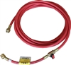 HS10RL CPS Red 10' Standard 1/4'' In-Line Ball Valve Hose 1/4'' SAE