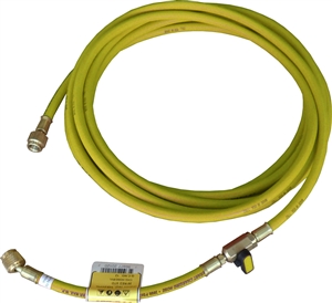 HS20YL CPS 20' Yellow Standard In-Line Ball Valve Hose