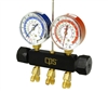 MBC CPS R-12, 22, 502 2 Valve Anodized Aluminum Manifold Gauge Set - Manifold Only