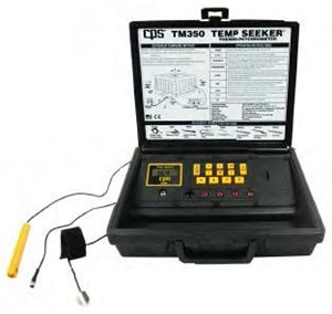 TM350A CPS 4-Station Thermo-Psychrometer: Includes Air Probe, Pipe Clam Probe, & Flexible Touch Probe