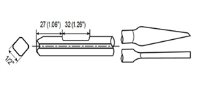 6158040620 Chicago Pneumatic Cape Chisel 1/2" Square Shank 7" X 6mm