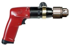 CP1117P05 Chicago Pneumatic 1/2" (13mm) 1Hp Industrial Pistol Drill with Jacobs Keyed Chuck