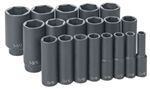 1319D Grey Pneumatic 19 Pc. 1/2” Dr. Fractional Deep Length Impact Socket Set