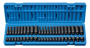 9748 Grey Pneumatic 48 Pc. 1/4” Metric And Fractional Impact Socket Set