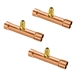 A31334 JB Industries 1/4" OD Swaged Copper Braze Tee Access 3 Pack