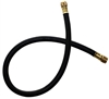 CL6-36 JB Industries 3/8" x 36" Black Environmental Charging Hose without Core Depressor