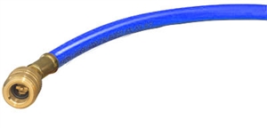 CLS-72B JB Industries 1/4" x 72" Blue Enviro-Safe Charging Hose with Secure-Seal Fitting