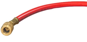CLS-72R JB Industries 1/4" x 72" Red Enviro-Safe Charging Hose w/Secure-Seal Fitting