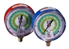 M2-829 JB Industries High Side Illuminating Face Red R-427A / R-422B / R-407A Pressure Gauge - 3-1/8"