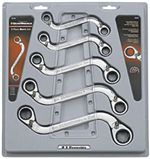 85299 KD Tools 5 Pc. Metric S-Shape Reversible Ratcheting Wrench Set