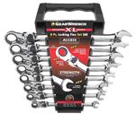 85798 KD Tools 8 Pc. SAE XL Locking Flex Combination Ratcheting Wrench Set