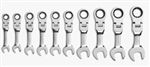 9550 KD Tools 10 Pc. Metric Stubby Flex Head Combination Ratcheting Gearwrench Set