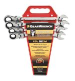 9703 KD Tools 4 Pc. SAE Flex Head Combination Ratcheting Gearwrench Completer Set