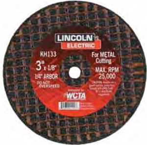 KH133 Lincoln Cut-Off Wheel 3"X1/8" 1/4" Arbor