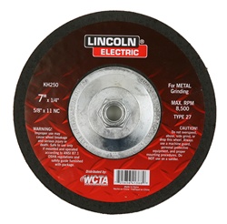 KH250 Lincoln Grinding Wheel Threaded Hub 7"X1/4" Type 27 W/ 5/8"-11