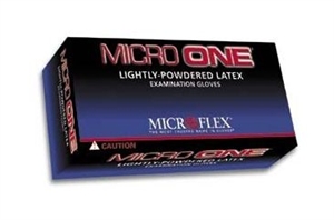 MO150L Microflex Micro One Lightly-Powdered Latex Exam Gloves, Box Of 100, Large