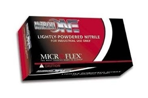 NO123L Microflex Nitron One Lightly-Powdered Nitrile Exam Gloves, Box Of 100, Large