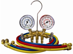 36636-MR Mastercool R12 R134A 2-Way Commercial Manifold Metric Gauge Set 92cm Standard Hoses 63mm