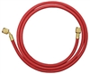 46363 Mastercool 36" Red Barrier Hose W/Shut-Off Valve Fitting