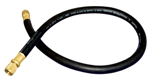 48604 Mastercool Black 60" Nylon Barrier 1/4" I.D. Hose 3/8" Flare Fittings