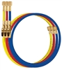 49264-72J Mastercool Yellow 72" Hose 1/2"-20 UNF M x F with Built In Manual Shut-Off Valve