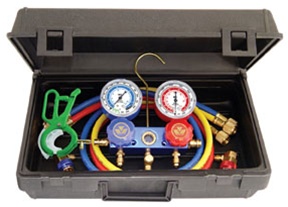 89660-PRO5 Mastercool Economy R134A Manifold Gauge Set 60? Hoses In Plastic Box With 85530